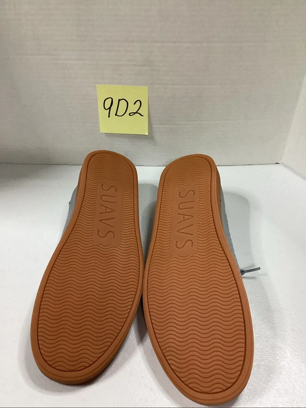 Suavs Light Gray Knit Slip-On Loafers with Gum Sole